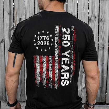 America 250th Birthday US Flag 250 Years We The People Back Side Shirt