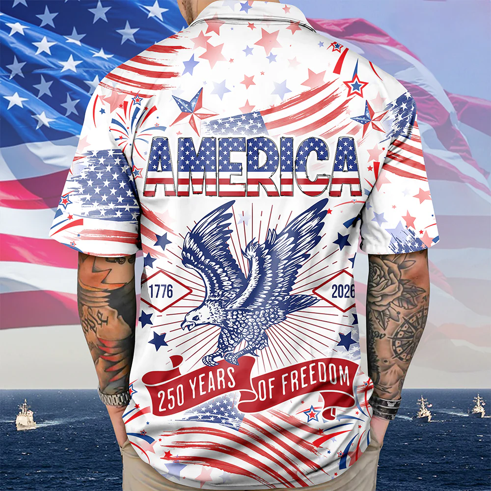 America 250 Years Of Freedom Hawaiian Shirt