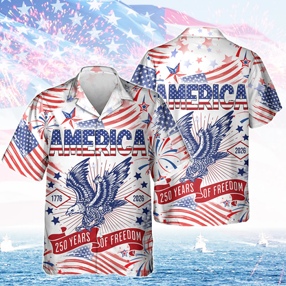 America 250 Years Of Freedom Hawaiian Shirt