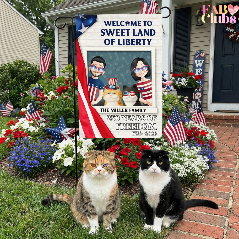 Welcome To Sweet Land Of Liberty - Personalized Flag