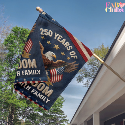 250th Anniversary USA Patriotic Faux Pattern - Personalized Flag