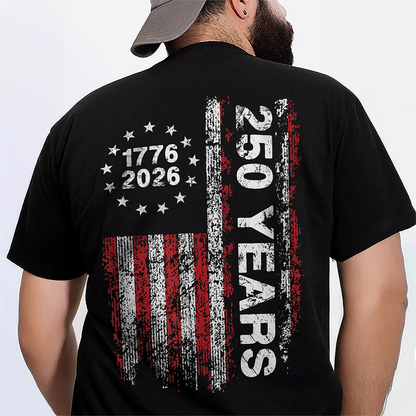 America 250th Birthday US Flag 250 Years We The People Back Side Shirt