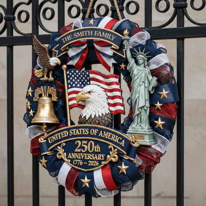 Custom Wood Sign - Personalized America 250th Anniversary