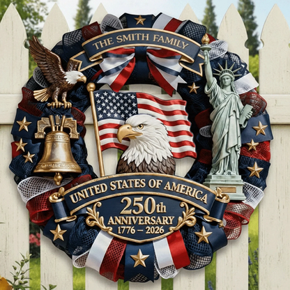 Custom Wood Sign - Personalized America 250th Anniversary