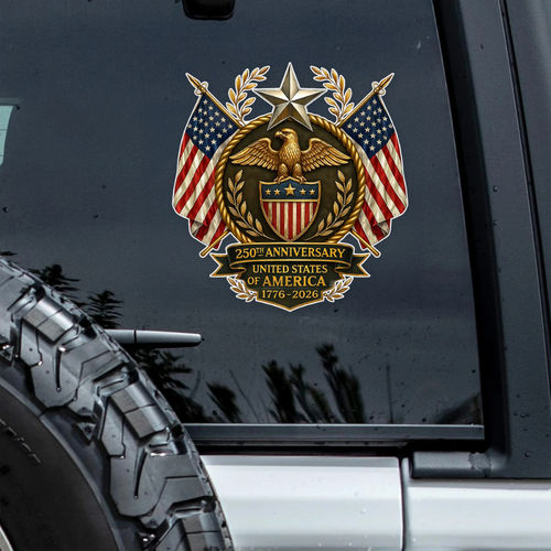 250th Anniversary United States Of America Car Window Decal Sticker