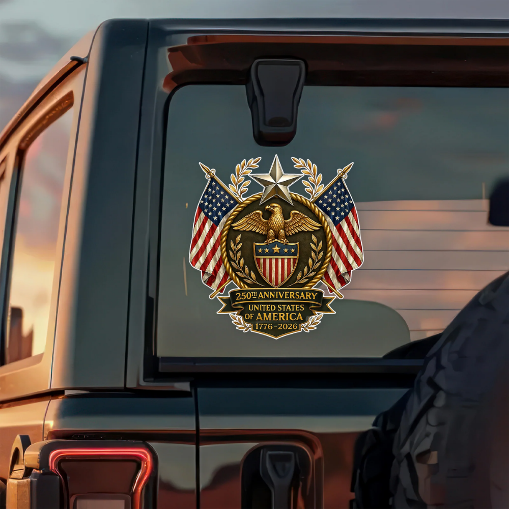 250th Anniversary United States Of America Car Window Decal Sticker