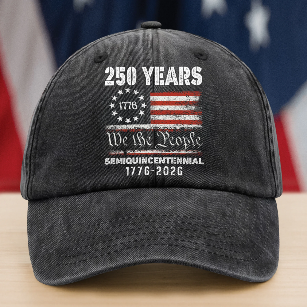 Celebrate Our America 250th Anniversary United States Washed Denim Baseball Cap