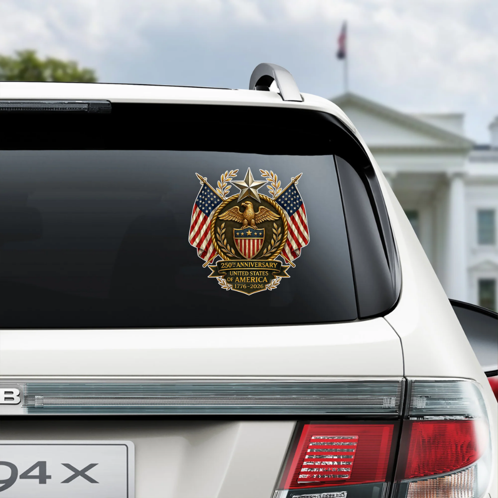 250th Anniversary United States Of America Car Window Decal Sticker
