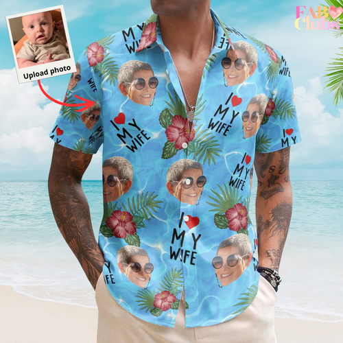 I Love My Wife Summer Vacation For Husband - Personalized Hawaiian Shirt