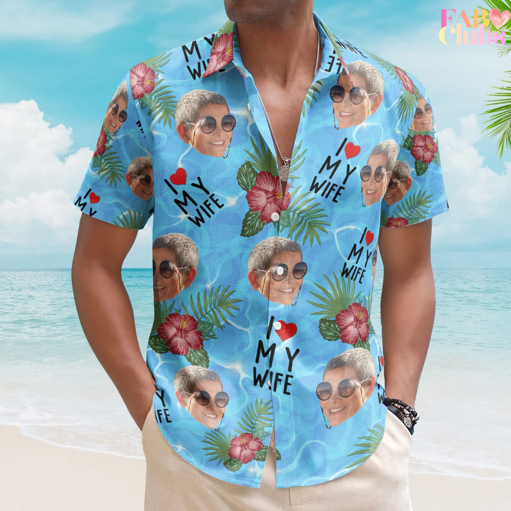 I Love My Wife Summer Vacation For Husband - Personalized Hawaiian Shirt