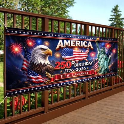 Custom Polyester Outdoor Banner - Personalized America 250th 2026
