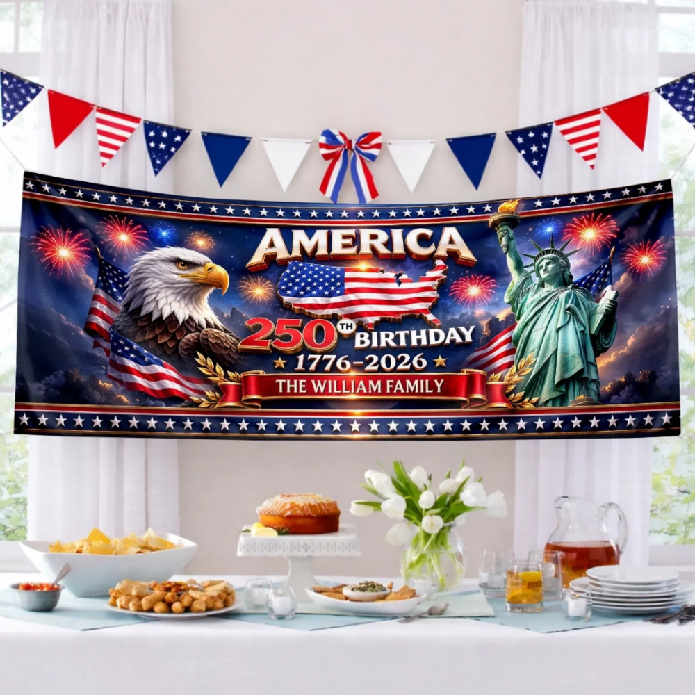 Custom Polyester Outdoor Banner - Personalized America 250th 2026