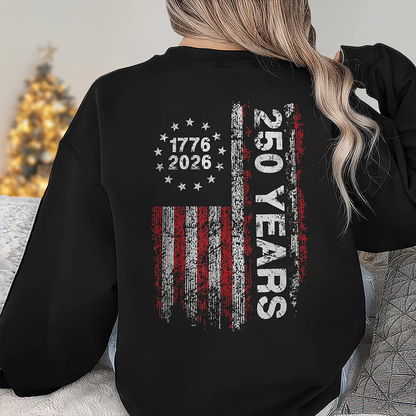 America 250th Birthday US Flag 250 Years We The People Back Side Shirt
