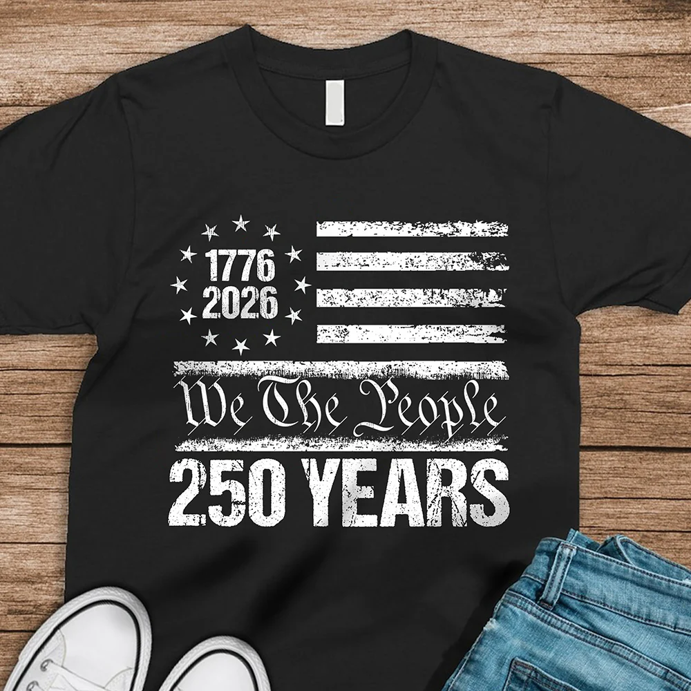 250 Years USA 250th Birthday 1776-2026 Eagle Flag Shirt, 4th Of July Shirt