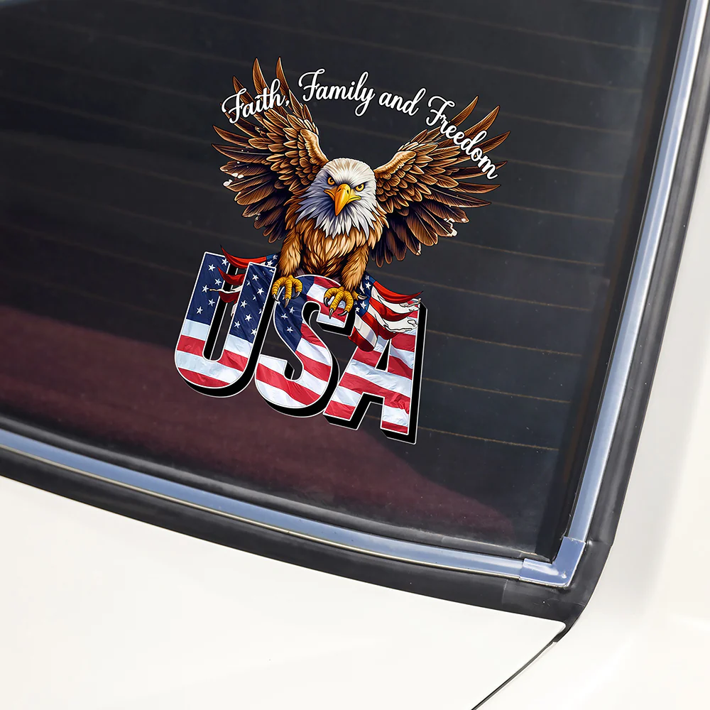 Faith, Family & Freedom America 250 Years Anniversary Car Window Decal Sticker