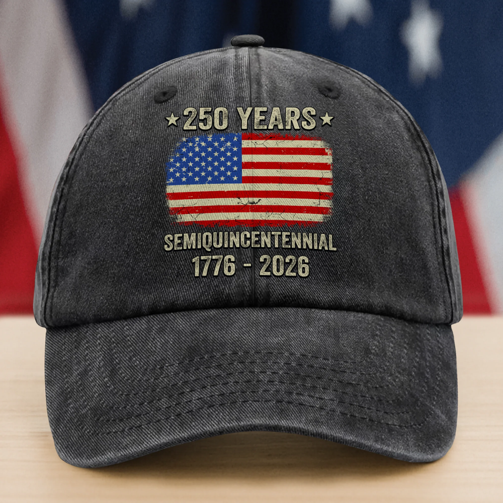 Celebrate 250th Anniversary United States Semiquincentennial Washed Denim Baseball Cap