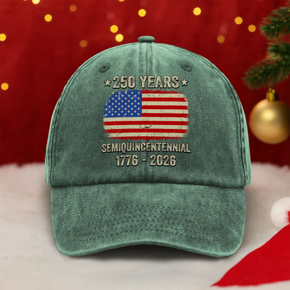 Celebrate 250th Anniversary United States Semiquincentennial Washed Denim Baseball Cap