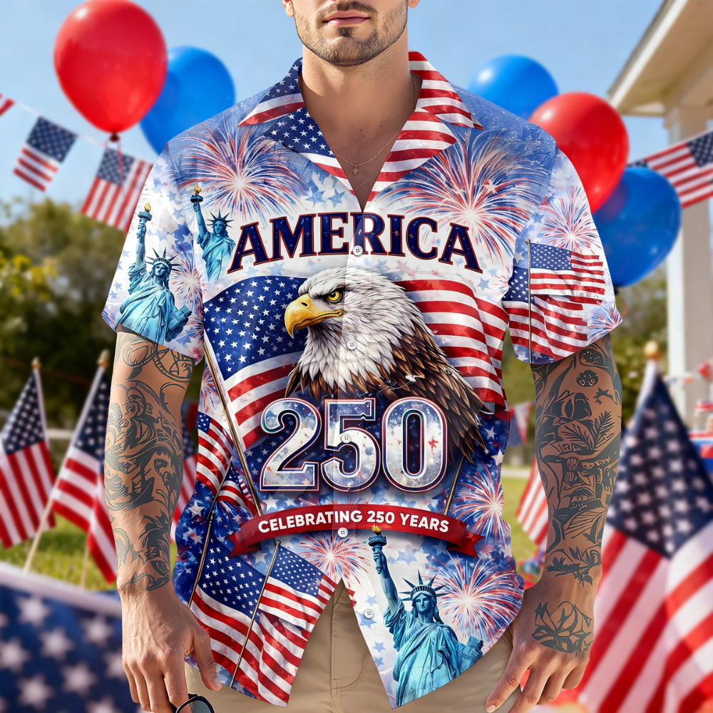 Celebrating 250th Anniversary United States Hawaiian Shirt 4th of July Gift