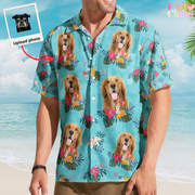 Custom Face Funny Photo Tropical Aloha For Dogs, Cats Lovers - Custom Photo Hawaiian Shirts