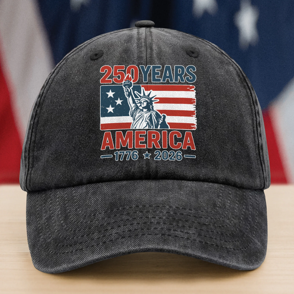 250 Years America 1776 - 2026 Washed Denim Baseball Cap