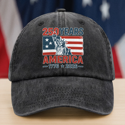 250 Years America 1776 - 2026 Washed Denim Baseball Cap