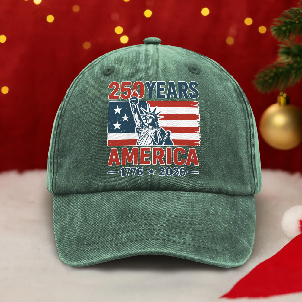 250 Years America 1776 - 2026 Washed Denim Baseball Cap