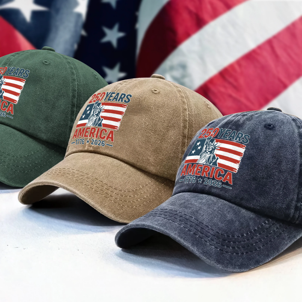 250 Years America 1776 - 2026 Washed Denim Baseball Cap