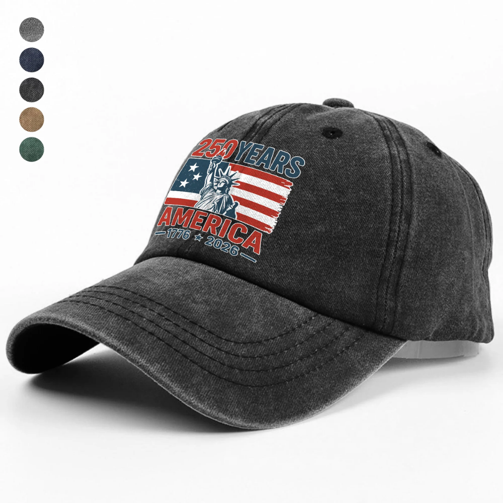250 Years America 1776 - 2026 Washed Denim Baseball Cap