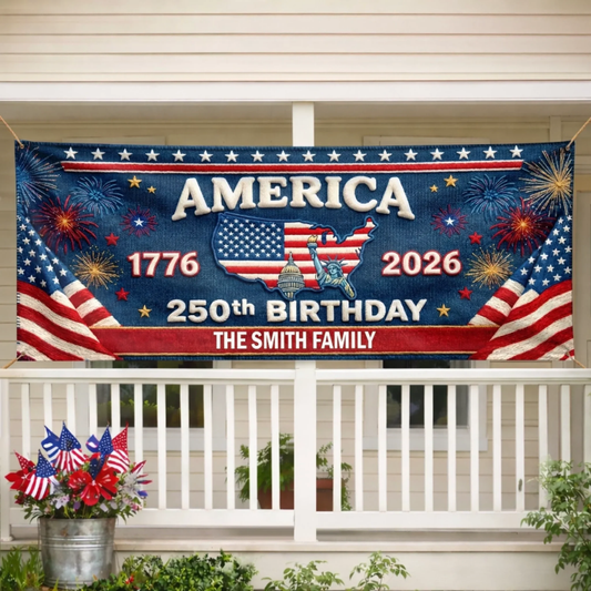 Custom Polyester Outdoor Banner - Personalized America 250th