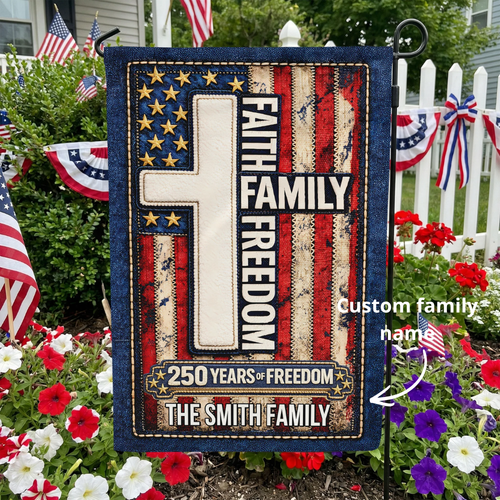 Faith Freedom - Personalized Flag