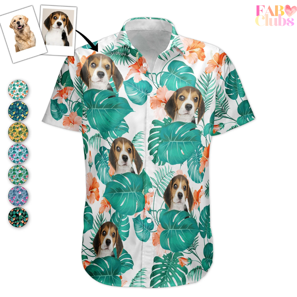 Funny Family Pet Face - Personalized Photo Hawaiian Shirt