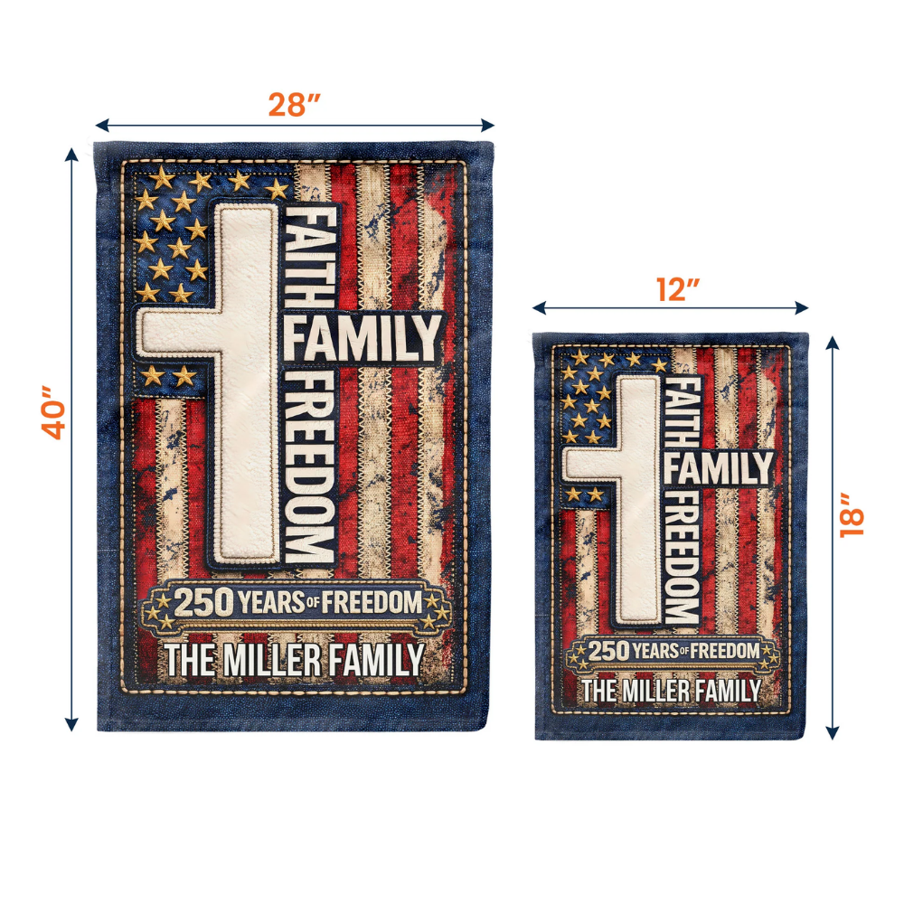 Faith Freedom - Personalized Flag