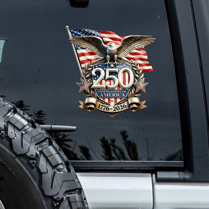 America Happy 250th Birthday Car Window Decal Sticker