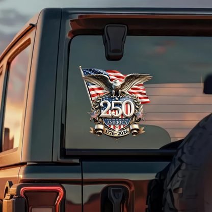 America Happy 250th Birthday Car Window Decal Sticker